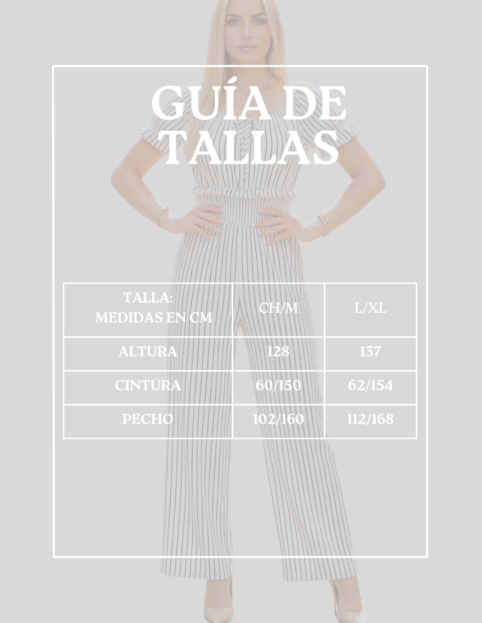 Jumpsuit estampado a rayas para mujer 4