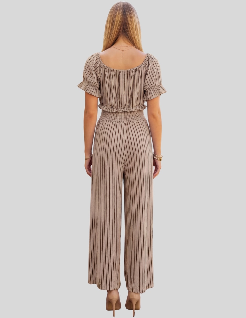 Jumpsuit estampado a rayas para mujer 5