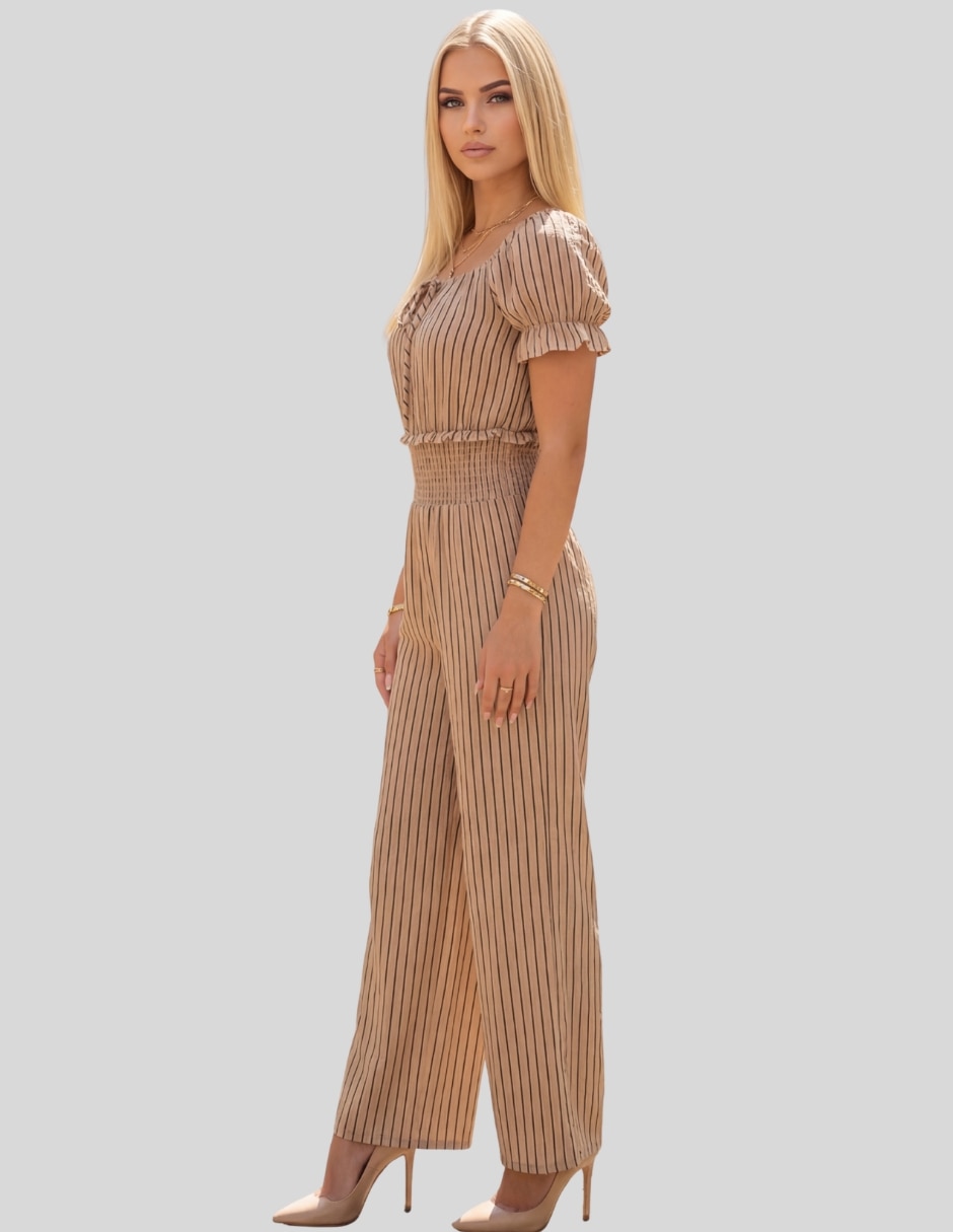 Jumpsuit estampado a rayas para mujer 7