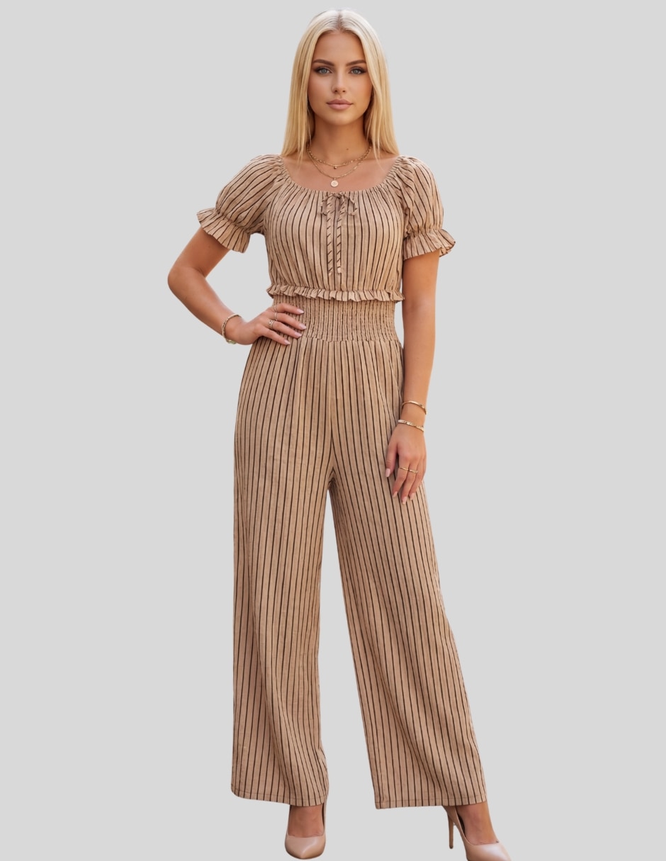 Jumpsuit estampado a rayas para mujer Jumpsuit estampado a rayas para mujer