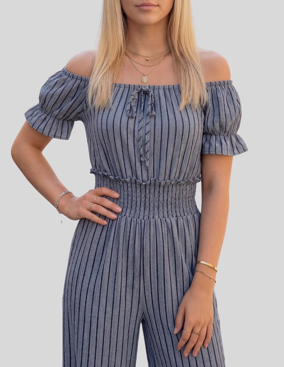 Jumpsuit Malabis estampado a rayas para mujer