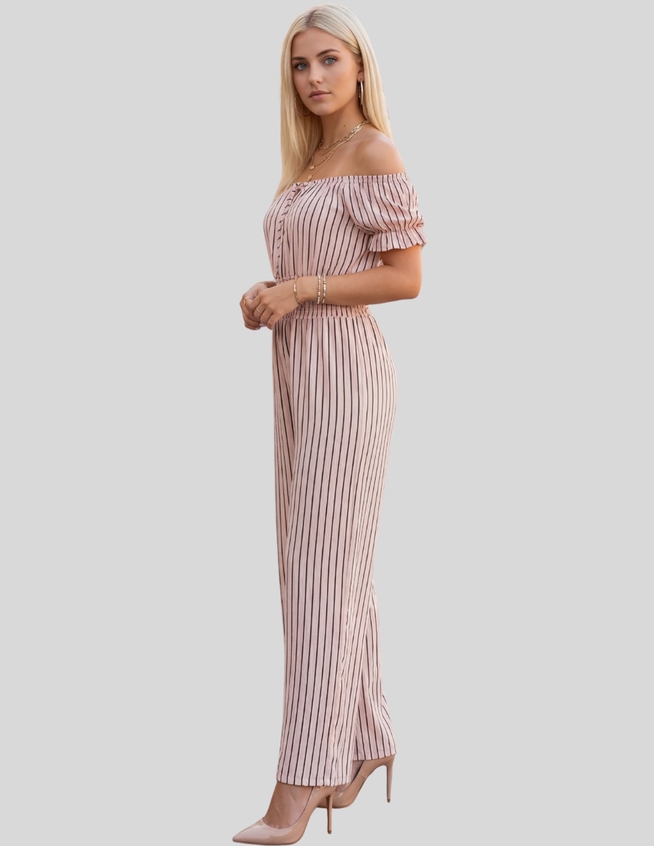 Jumpsuit estampado a rayas para mujer 6