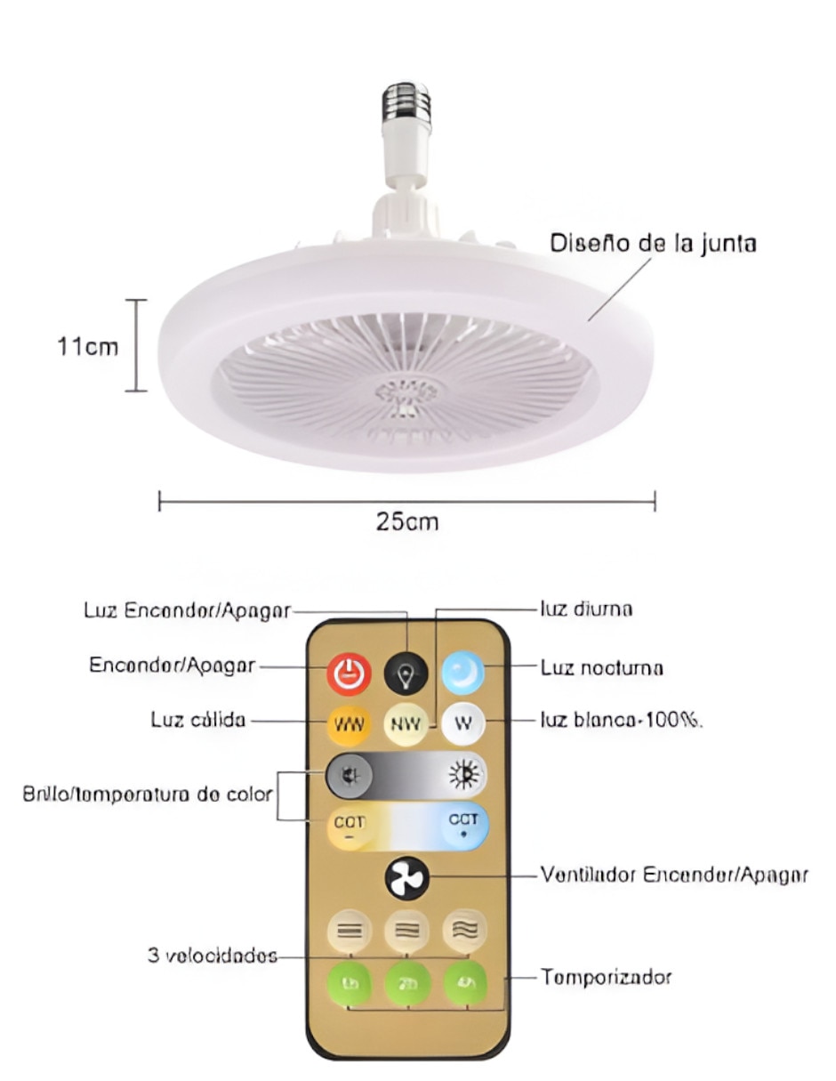 Ventilador de techo 3 velocidades 2