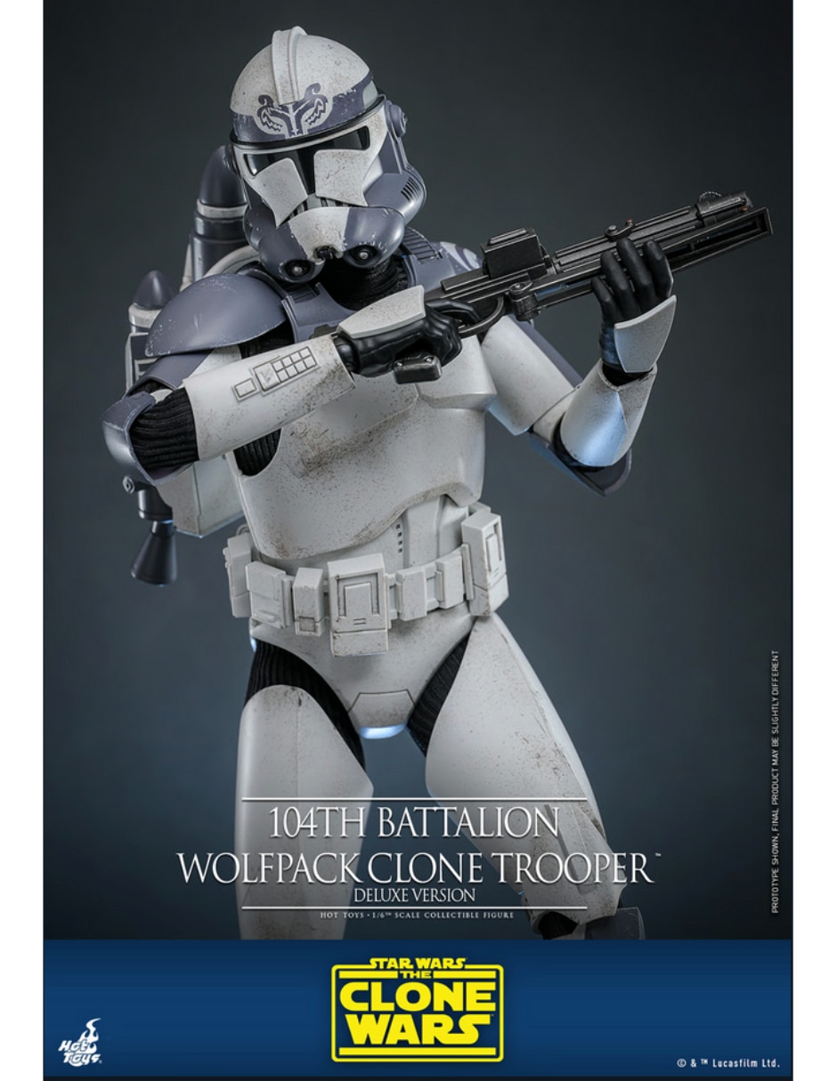 Set de figura de colección Star wars: The clone wars trooper deluxe Hot Toys