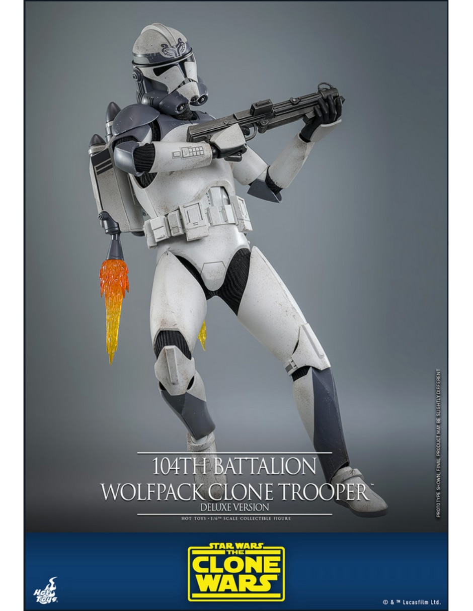 Set de figura de colección Star wars: The clone wars trooper deluxe Hot Toys