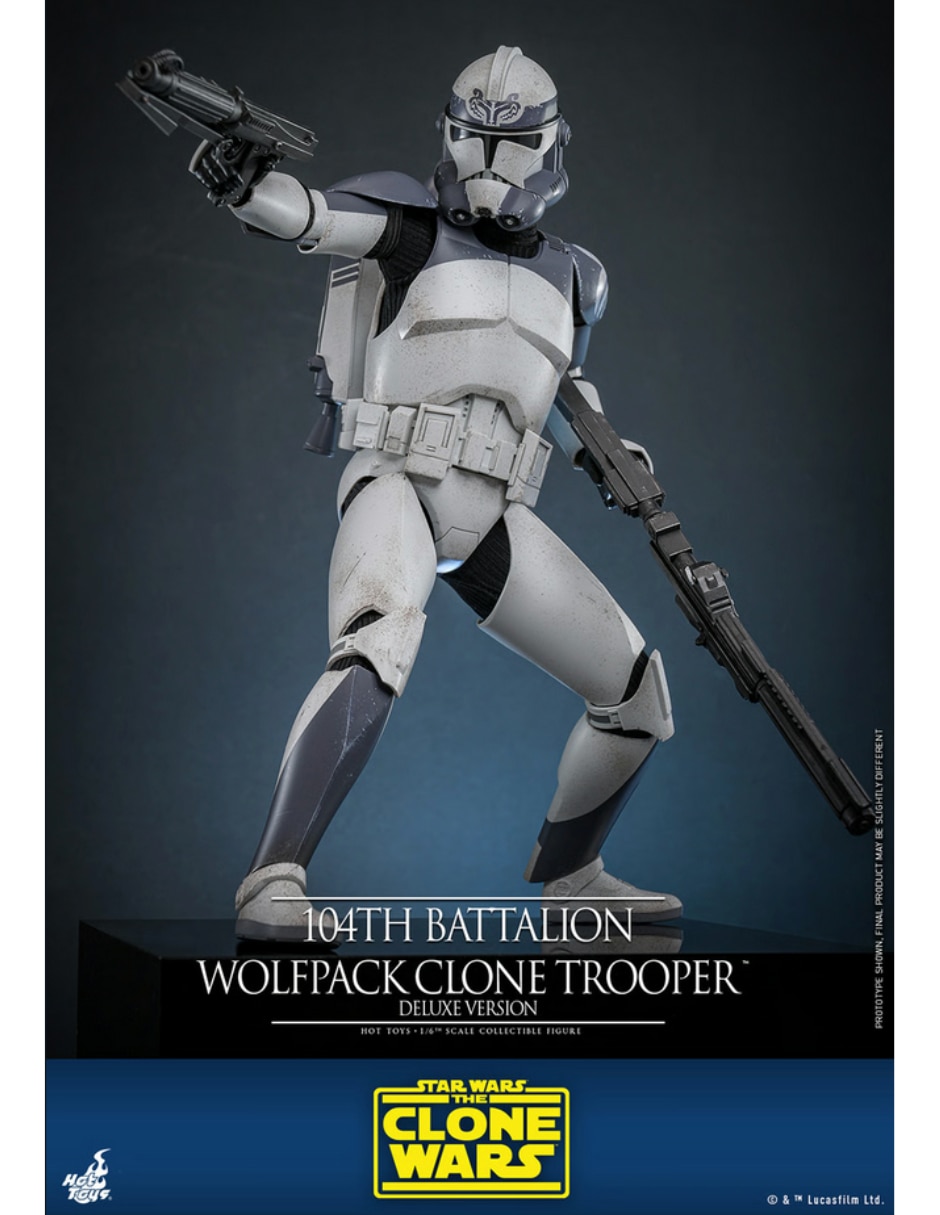 Set de figura de colección Star wars: The clone wars trooper deluxe Hot Toys