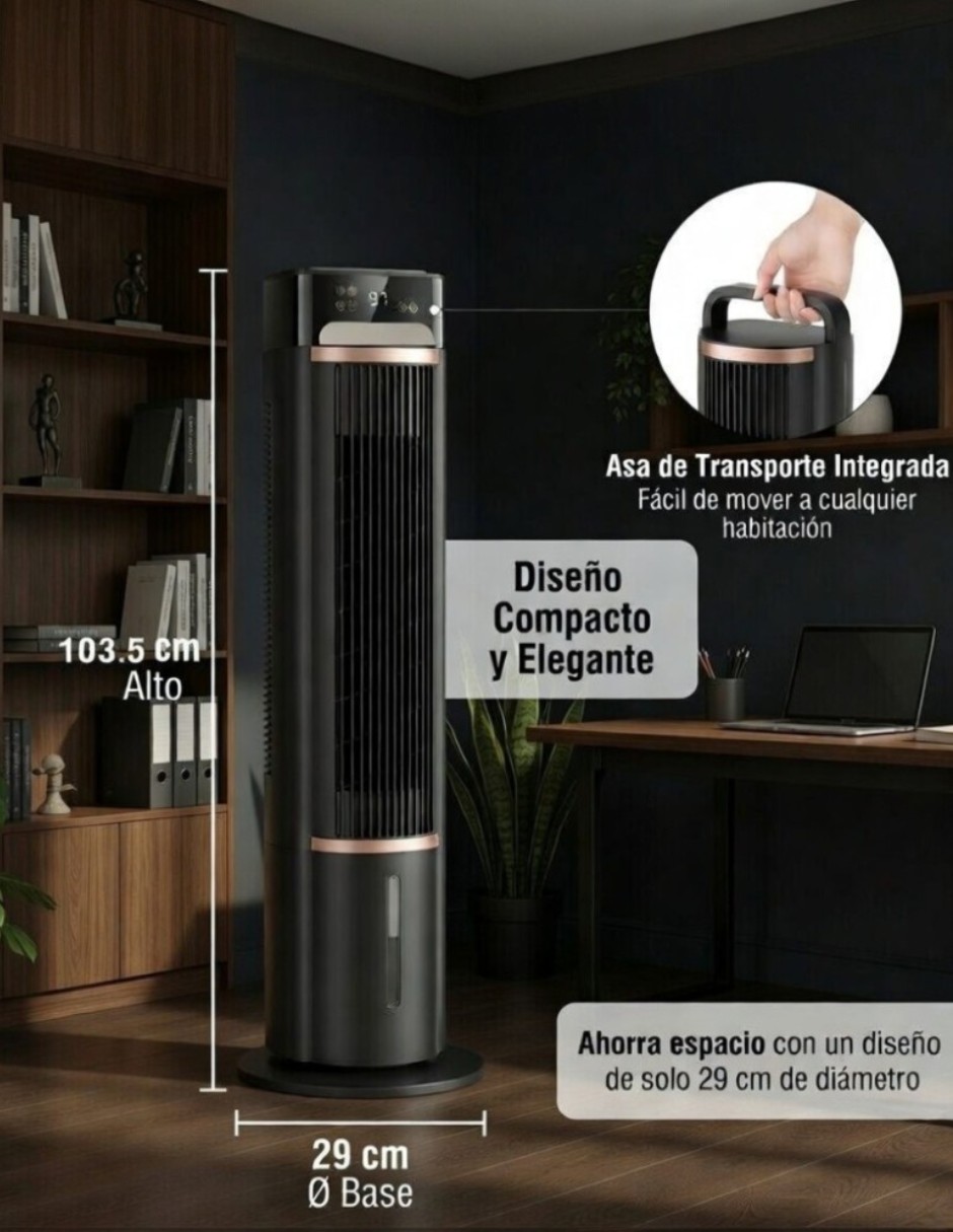 Ventilador de torre con control remoto 3 velocidades 7