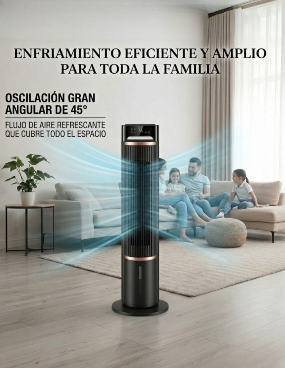 Ventilador de torre con control remoto 3 velocidades 4