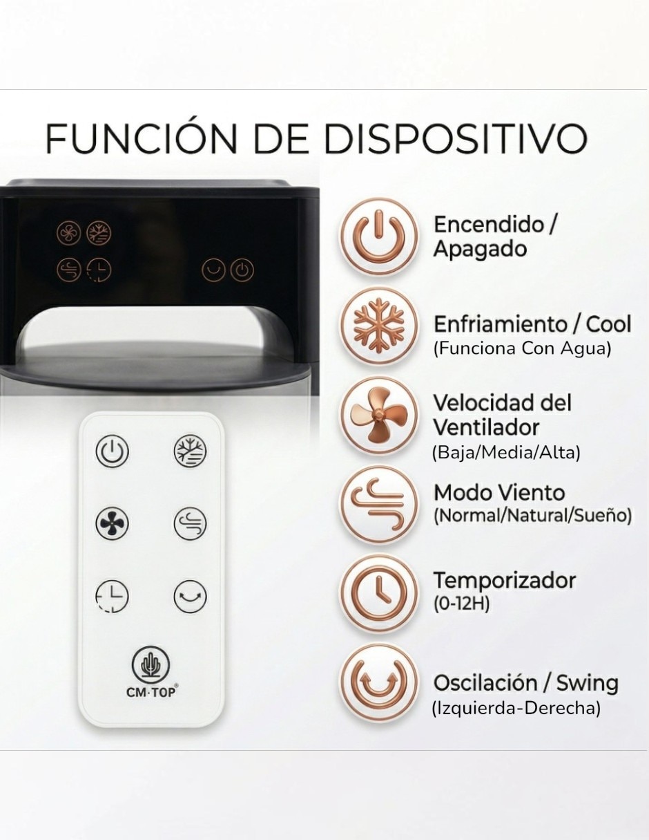 Ventilador de torre con control remoto 3 velocidades 2