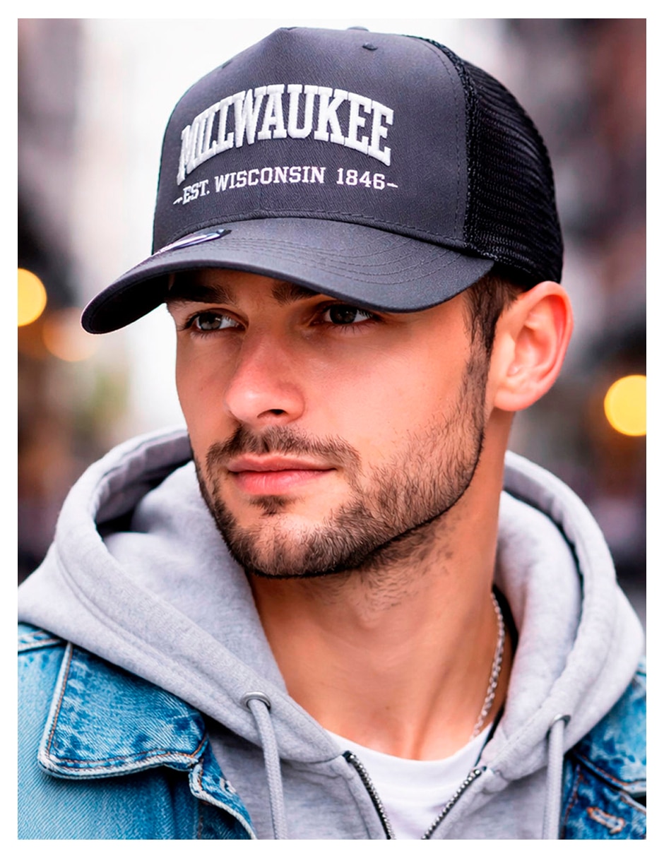 Gorra visera curva snapback para casual knite para hombre