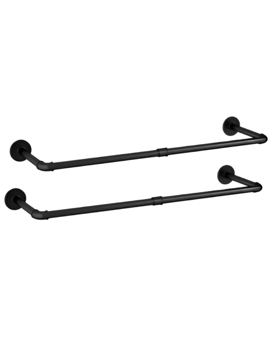Percha/perchero de pared de hierro 2 gancho/ganchos 1