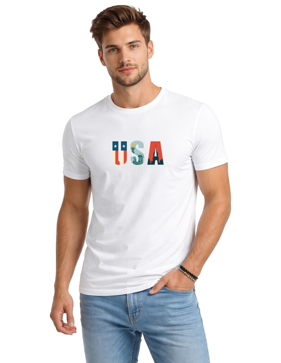 Playera cuello redondo para hombre