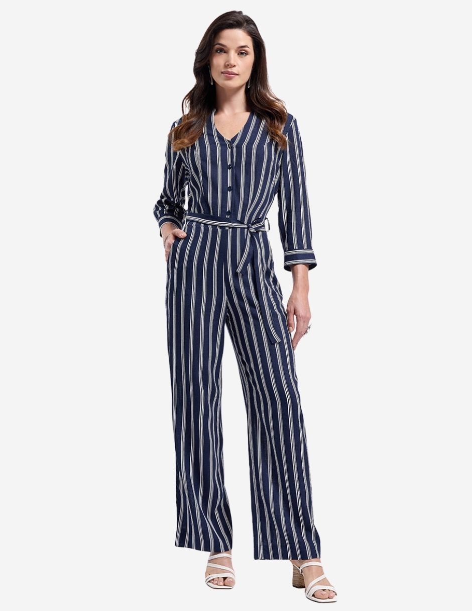 Jumpsuit Karla D' Liz estampado a rayas para mujer