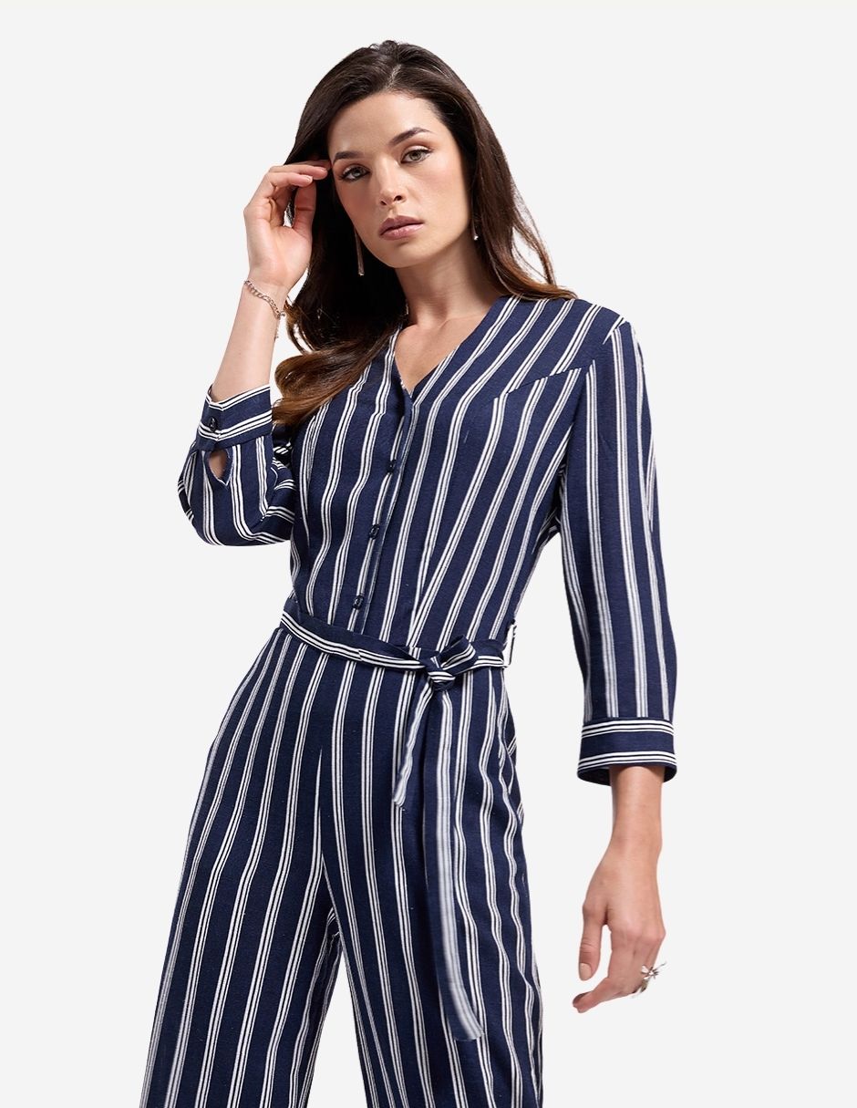 Jumpsuit Karla D' Liz estampado a rayas para mujer