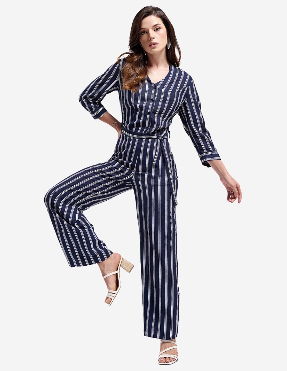 Jumpsuit Karla D' Liz estampado a rayas para mujer