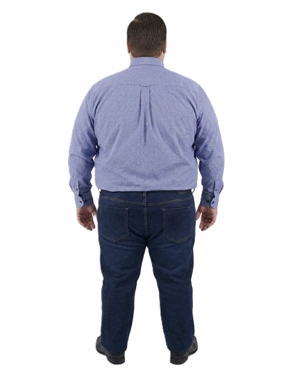 Camisa casual michel blanc manga larga para hombre