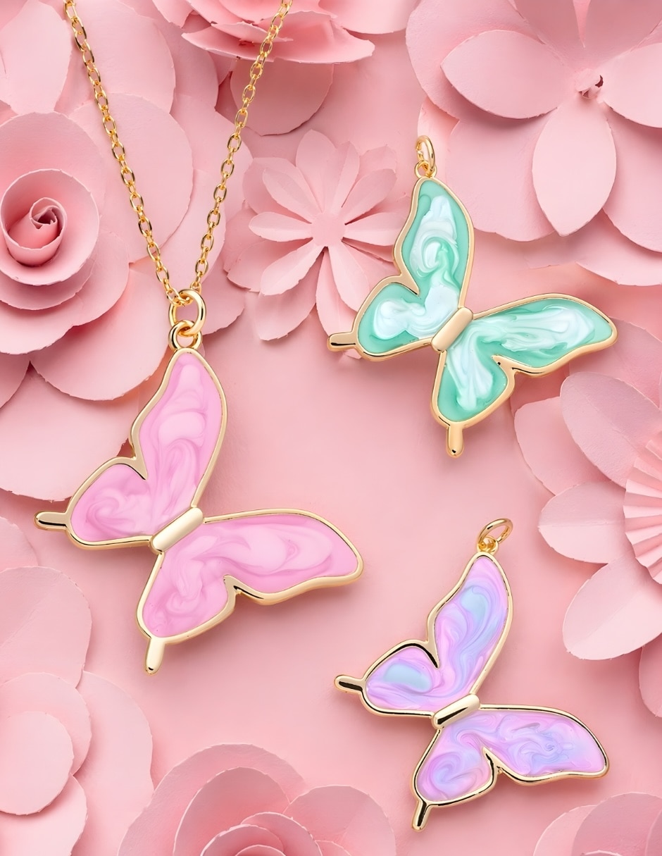 De mariposa zvezda aurore de metal 18 k