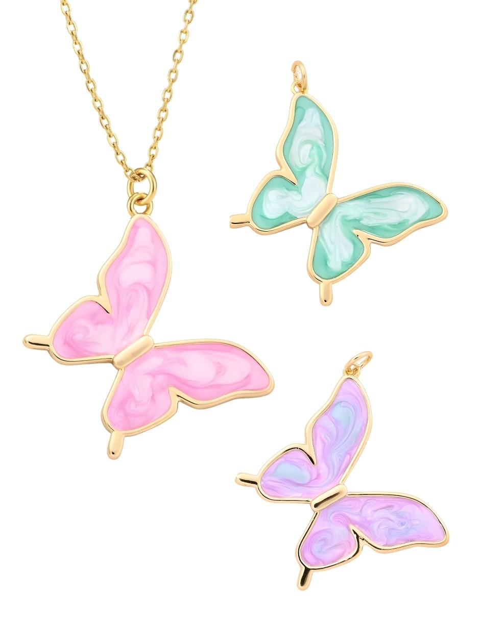 De mariposa aurore de metal 18 k