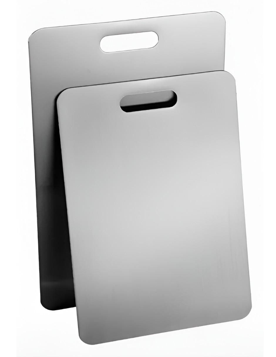 Set tabla para picar de acero inoxidable
