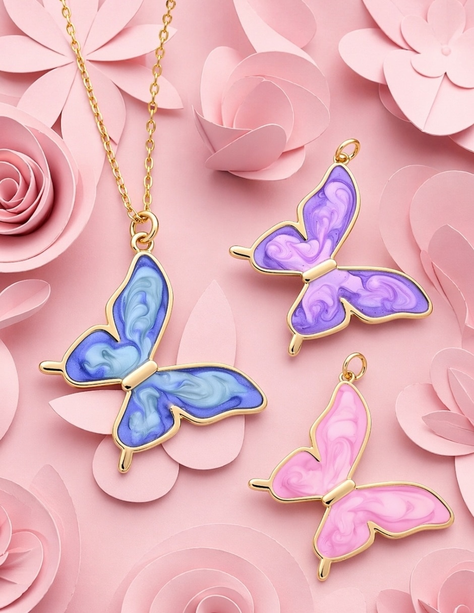 De mariposa zvezda aurore de metal 18 k