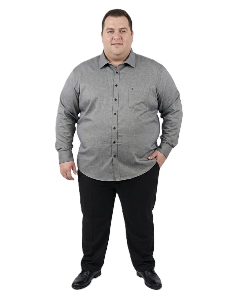 Camisa casual Michel Blanc manga larga para hombre