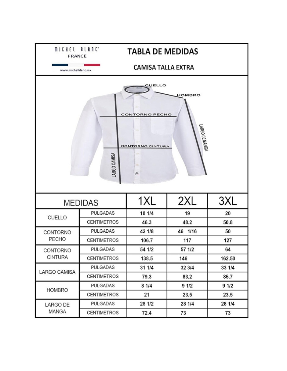 Camisa casual michel blanc manga larga para hombre