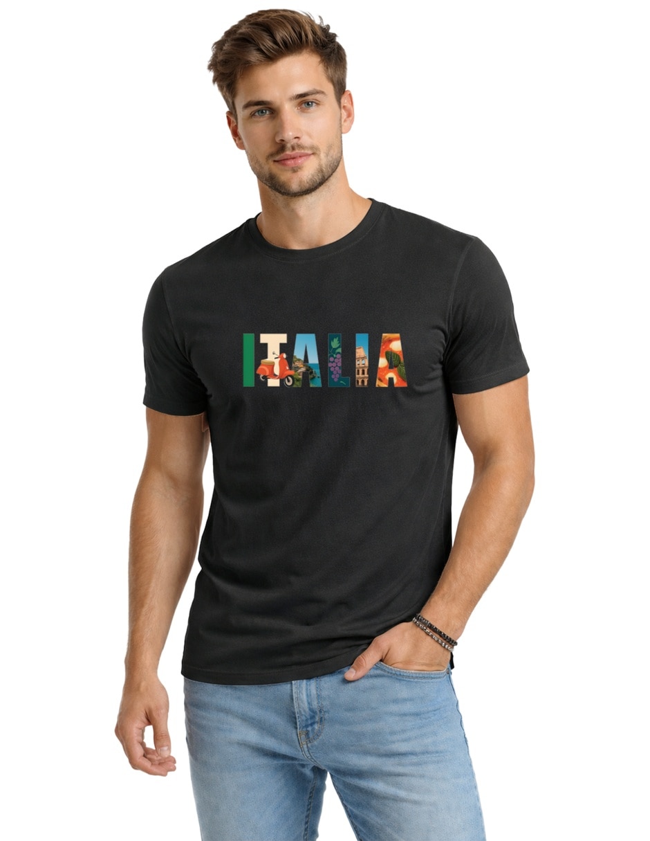 Playera cuello redondo para hombre 1