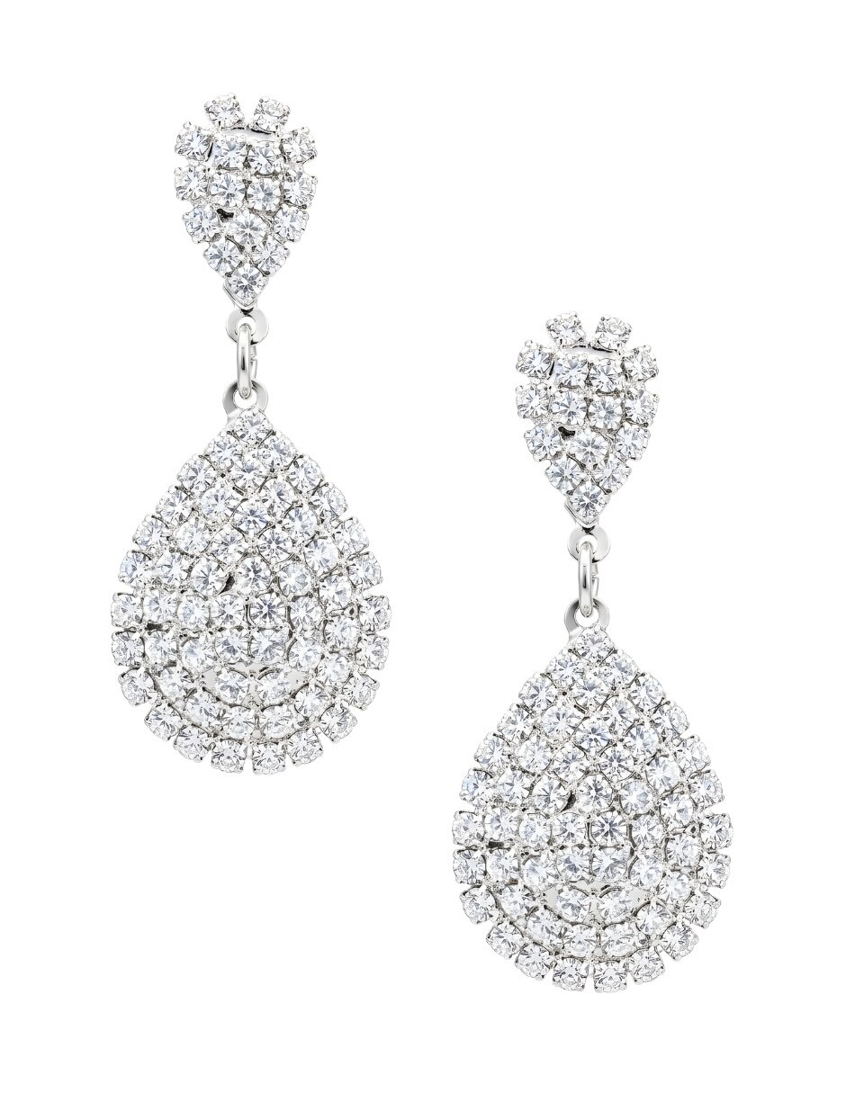 Set aretes de gota con acabado chapa de oro circonita 7