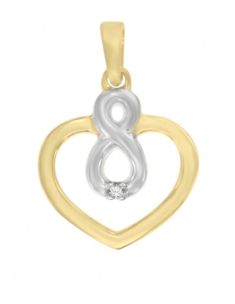 Dije de corazón Fianelli de oro amarillo 14 K