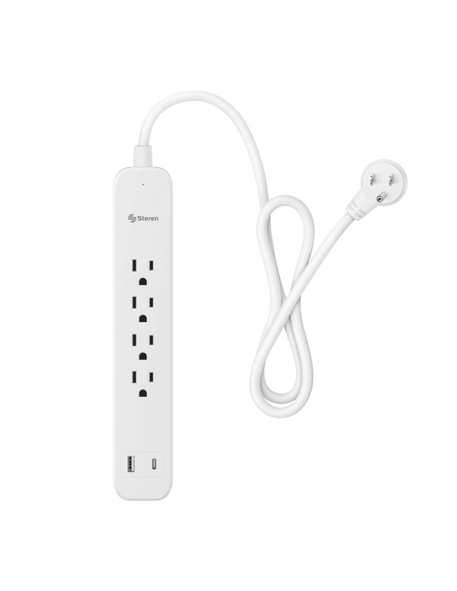 Multicontacto de 4 contactos y 2 puertos USB