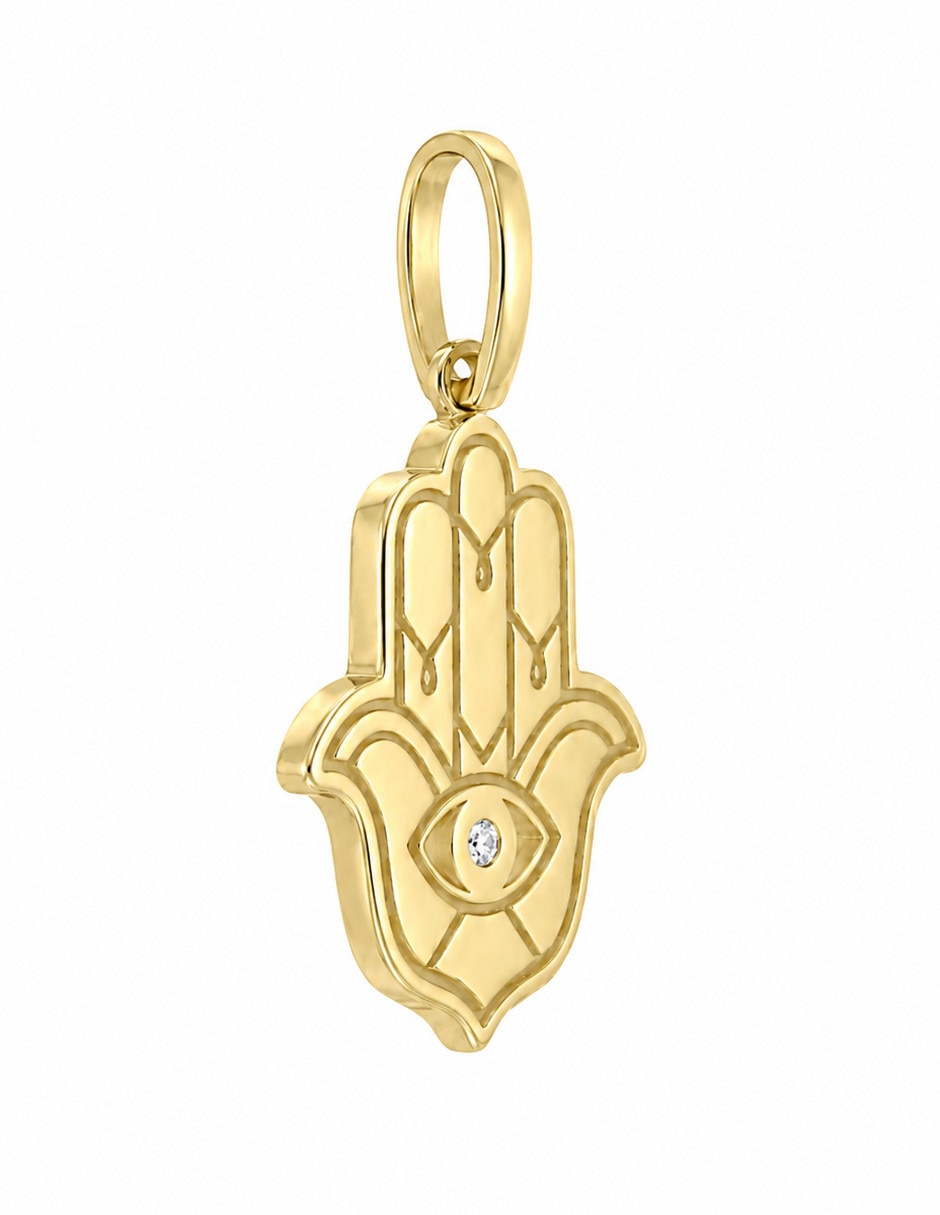 Dije de mano de fátima Osmond de oro amarillo 14 K Dije de mano de fátima Osmond de oro amarillo 14 K