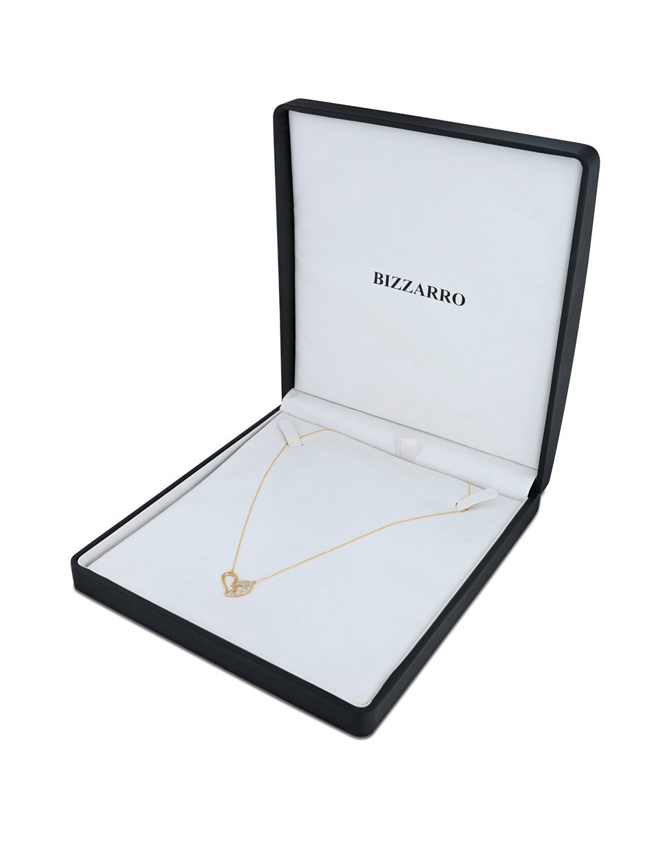De corazón taza de oro amarillo 14 k 3