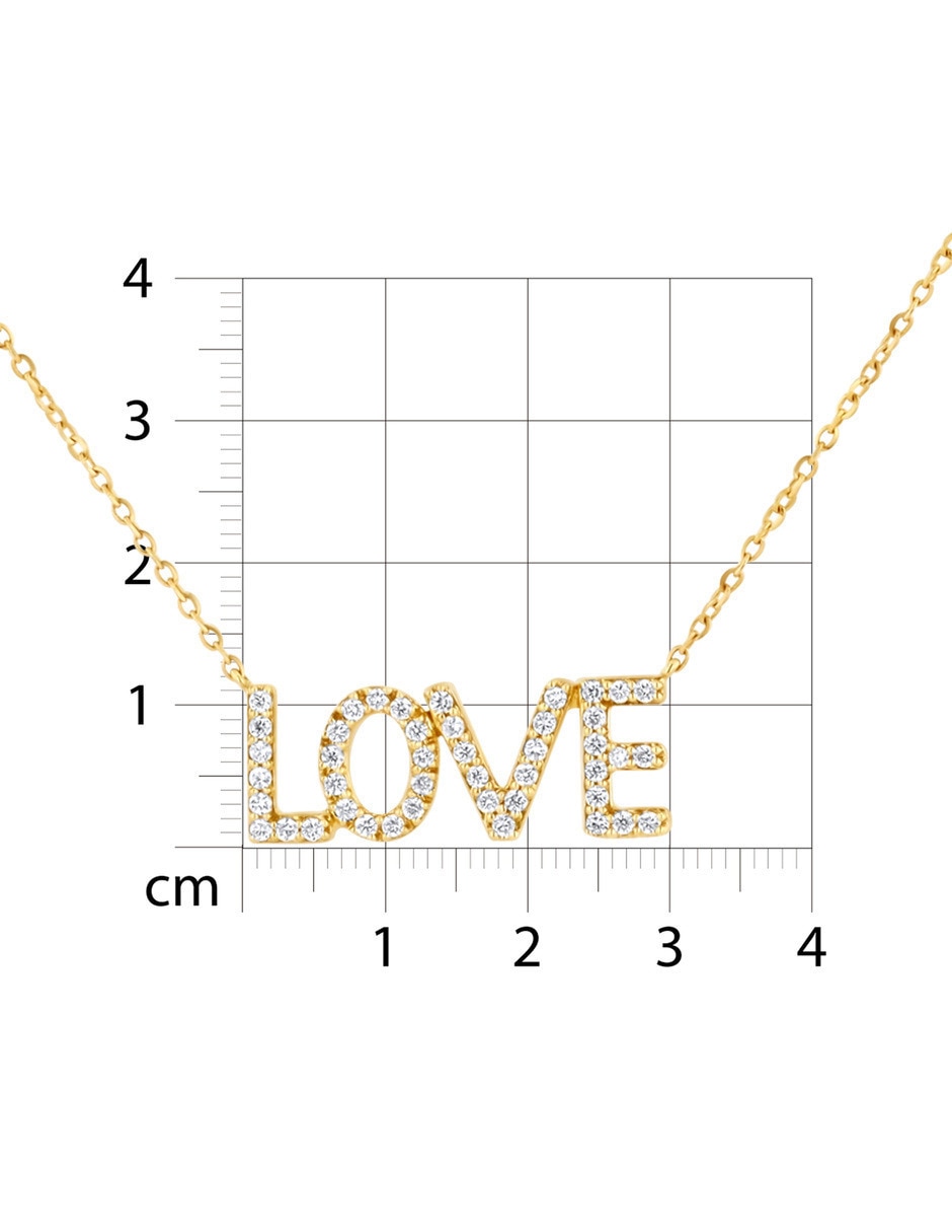 Gargantilla Love de letras de oro florentino 14 K 5