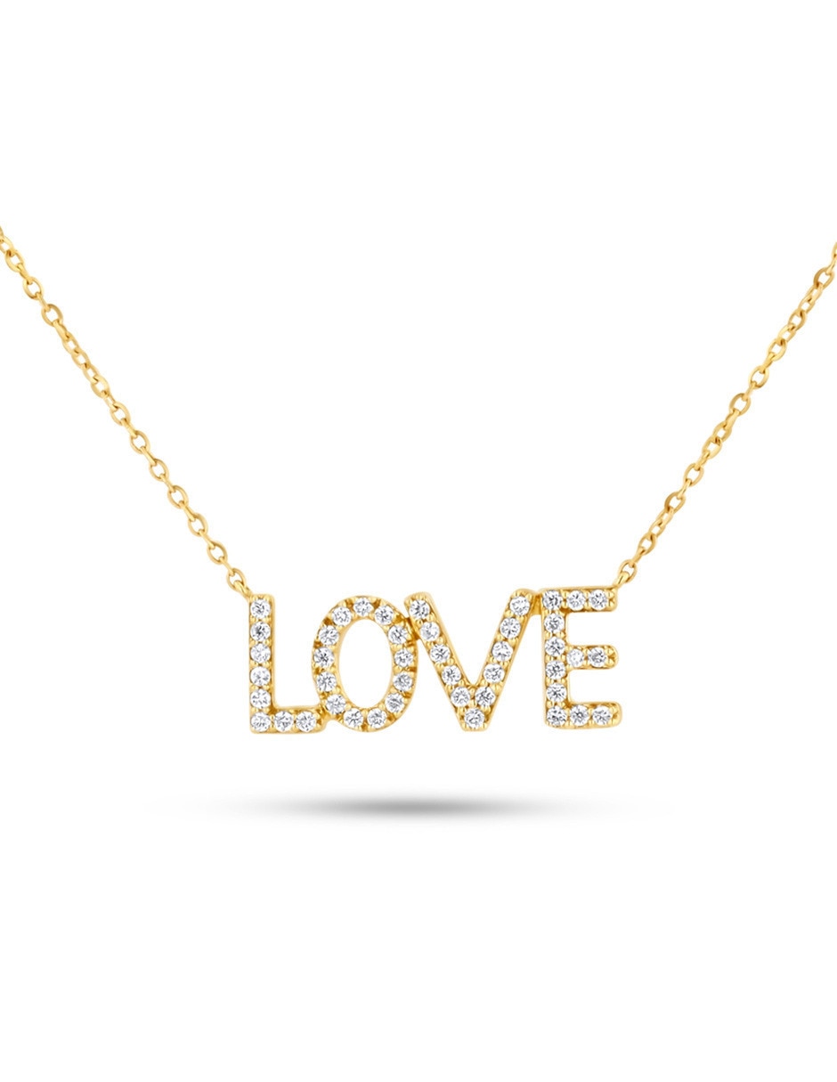 Gargantilla Love de letras de oro florentino 14 K Gargantilla Love de letras de oro florentino 14 K