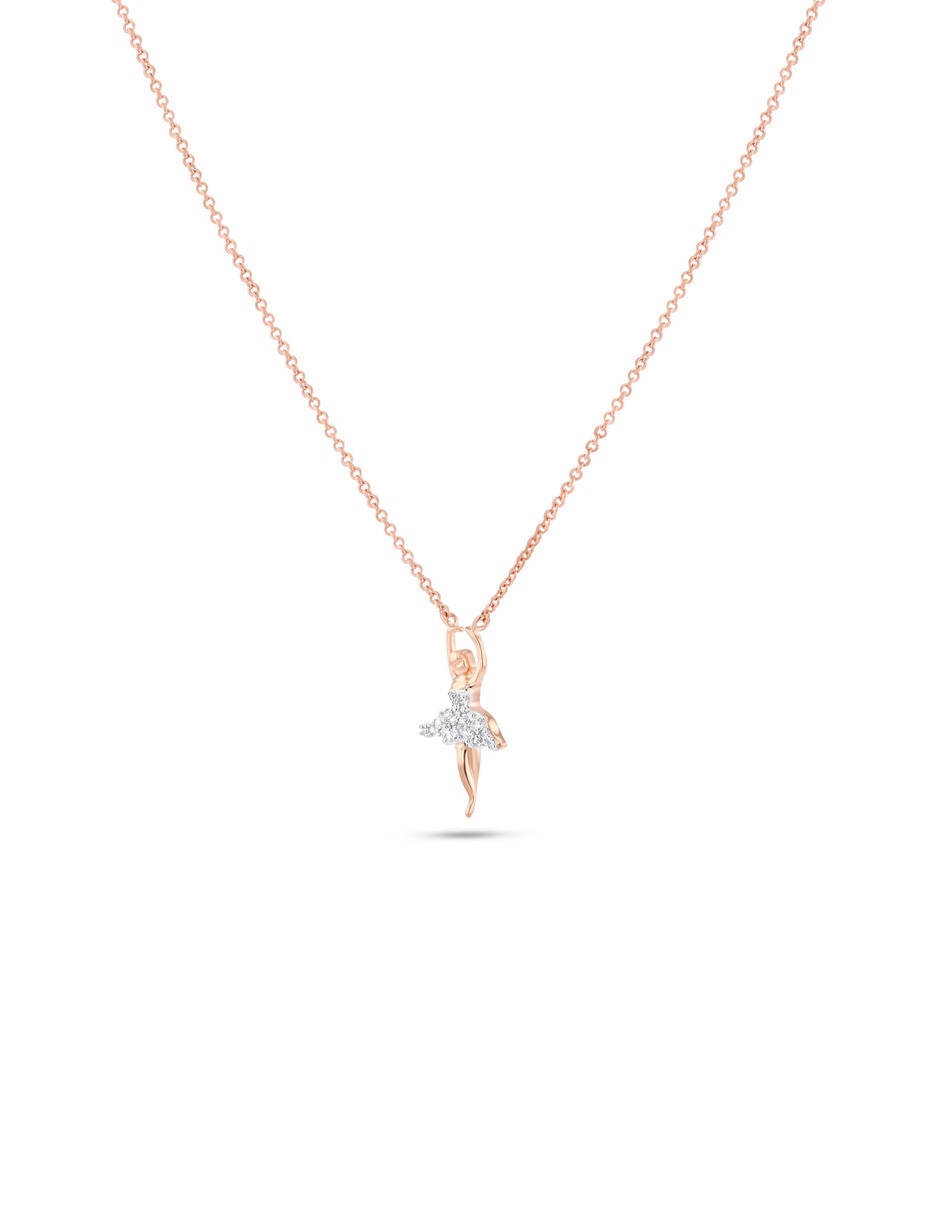 Collar de oro rosa 14 K 4