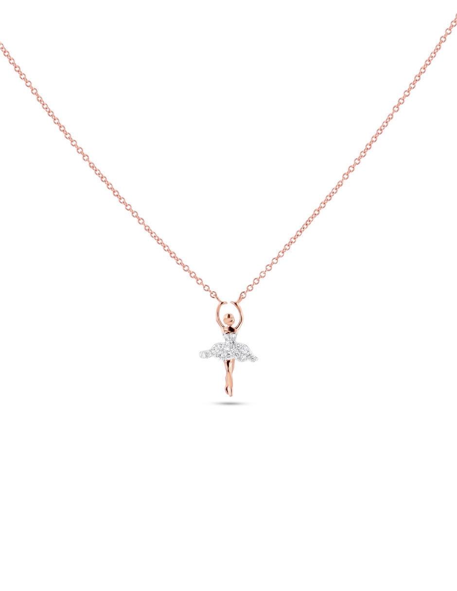 Collar de oro rosa 14 K Collar de oro rosa 14 K