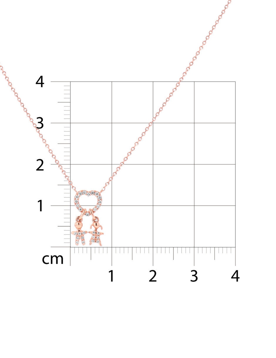 Gargantilla de niños de oro rosa 14 K 5