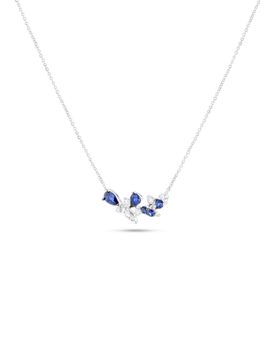 Gargantilla de oro blanco 14 K 3