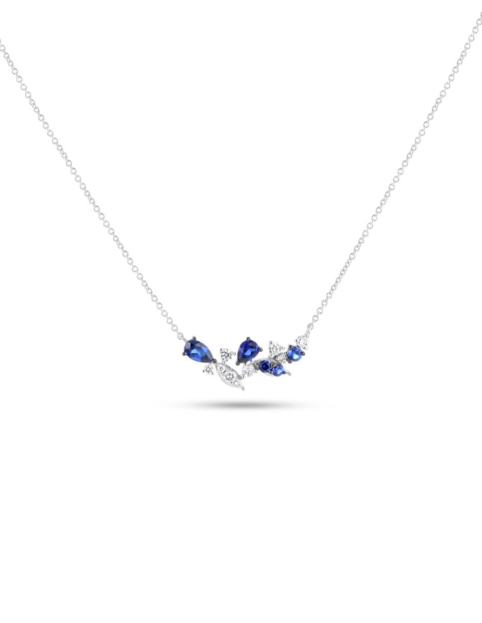 Gargantilla de oro blanco 14 K
