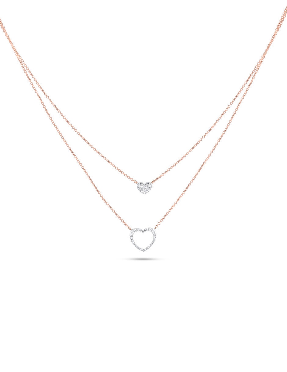 Gargantilla de oro rosa 14 K