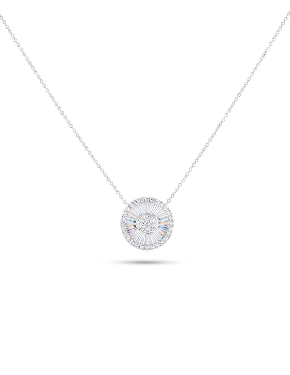 Collar de oro blanco 14 K