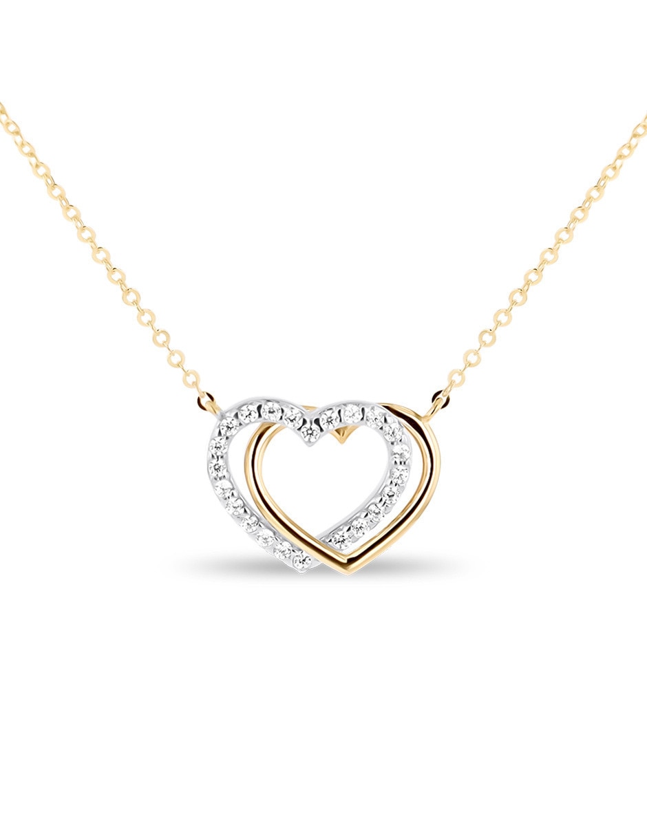 Gargantilla de corazón de oro amarillo 10 K
