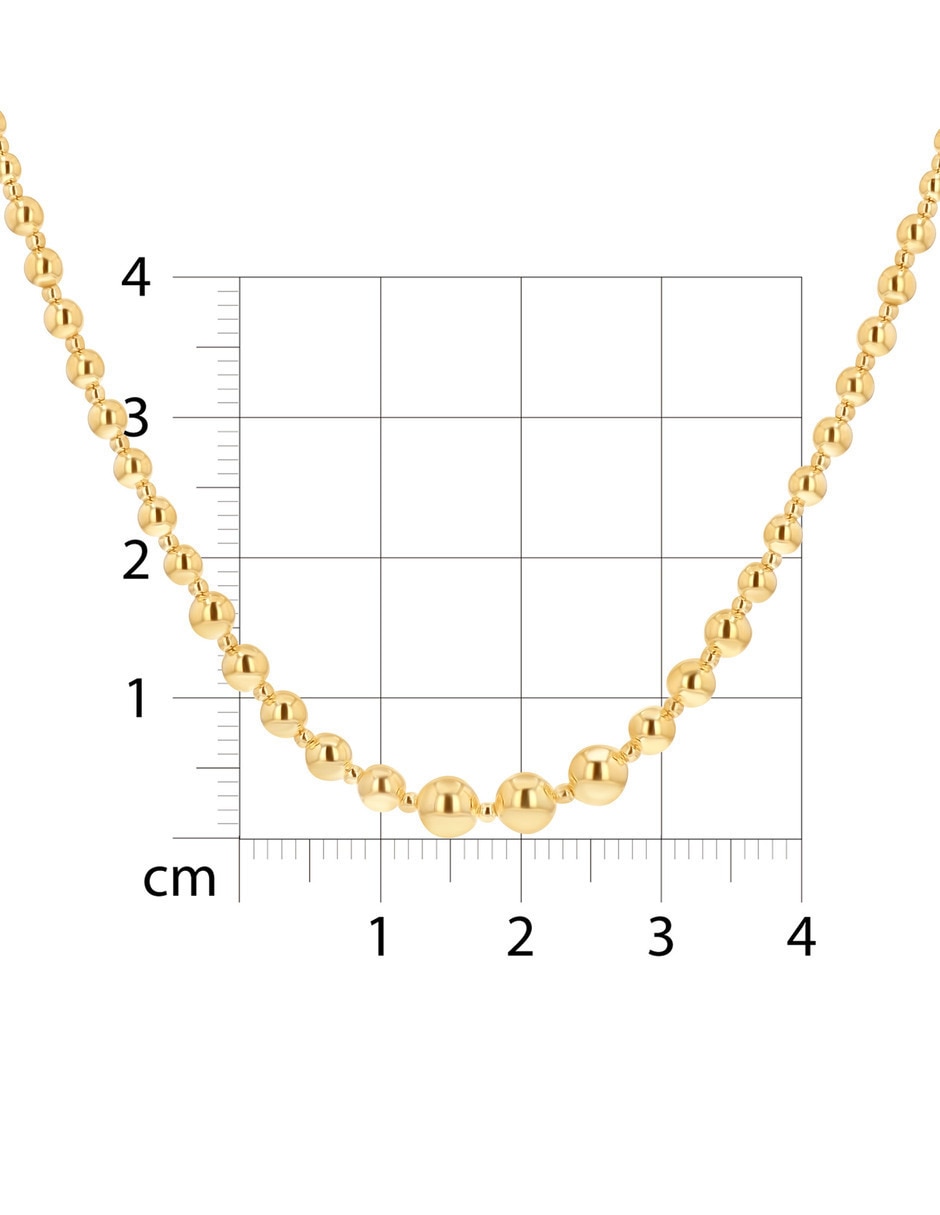 Gargantilla forma de esfera Joyerias Bizzarro de oro amarillo 14 K