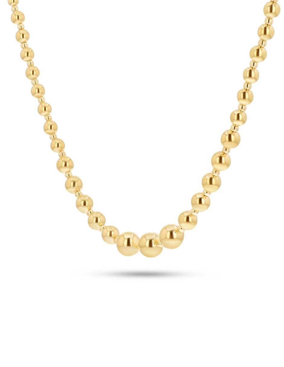 Gargantilla forma de esfera Joyerias Bizzarro de oro amarillo 14 K