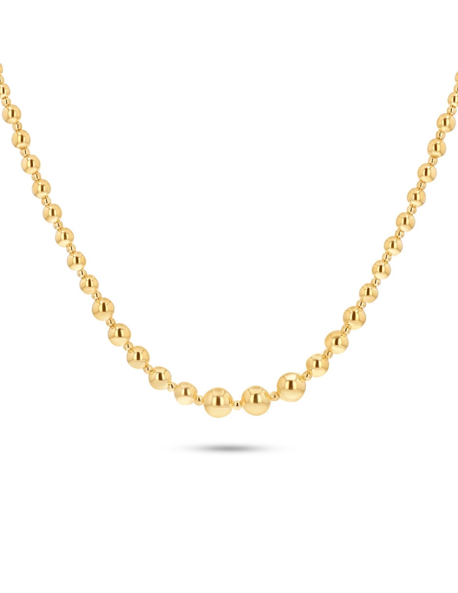 Gargantilla forma de esfera de oro amarillo 14 K