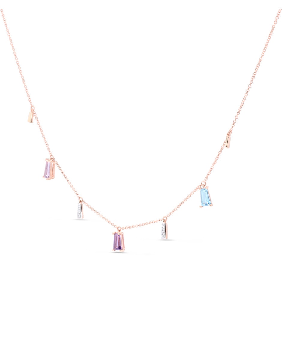 Collar de oro rosa 14 K 3
