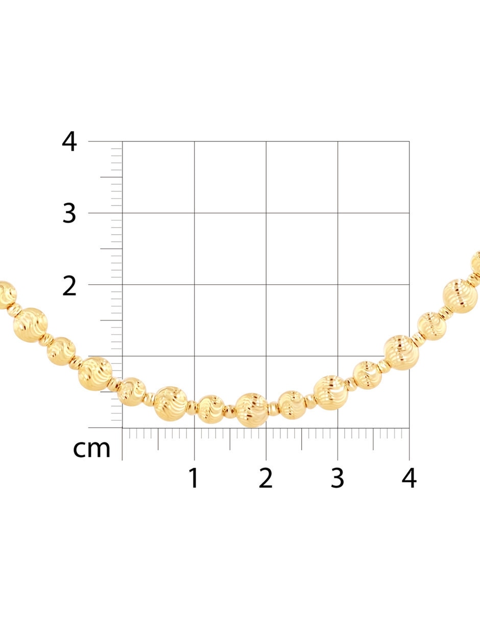 Gargantilla forma de bola de oro amarillo 14 K 2