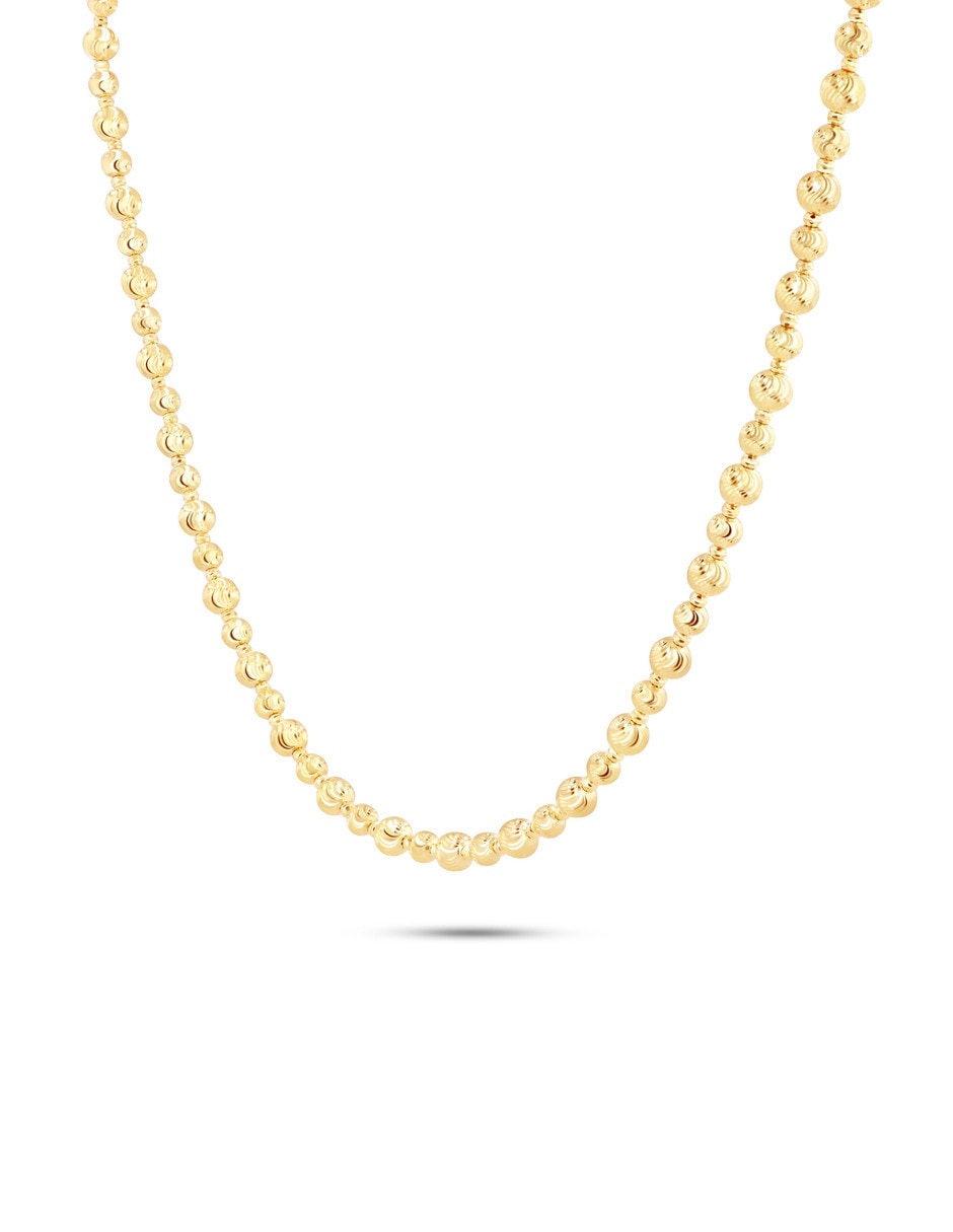 Gargantilla forma de bola de oro amarillo 14 K 3