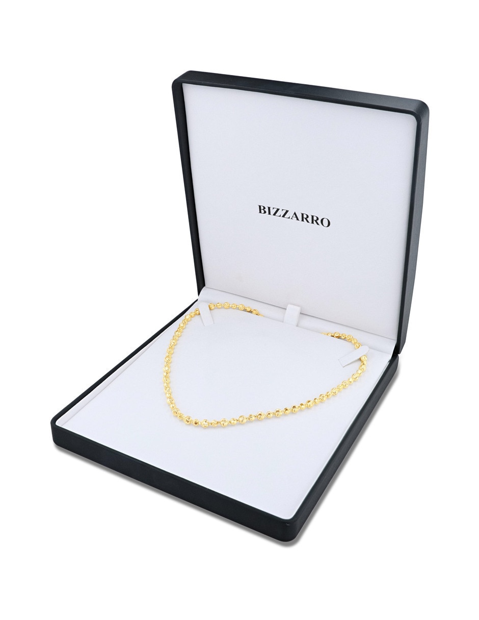 Gargantilla forma de bola de oro amarillo 14 K 4