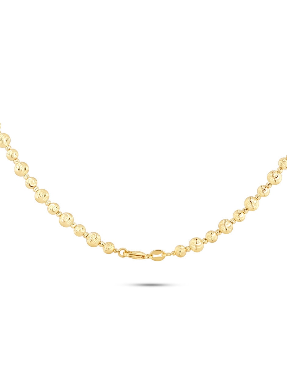 Gargantilla forma de bola de oro amarillo 14 K 5